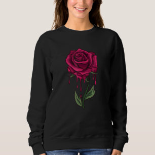 Red Rose Aesthetic Soft Grunge Clothes Punk Goth E Sweatshirt