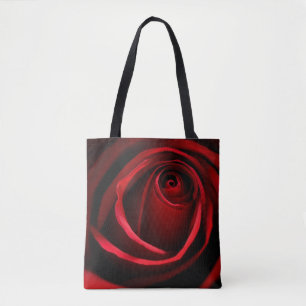 Red Rose All-Over-Print Tote Bag, Medium Bag