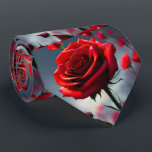 Red Rose And Buds, Neck Tie<br><div class="desc">Pictured is a Red Rose with rose buds</div>