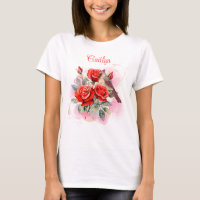 Red Rose and Cardinal Personalised