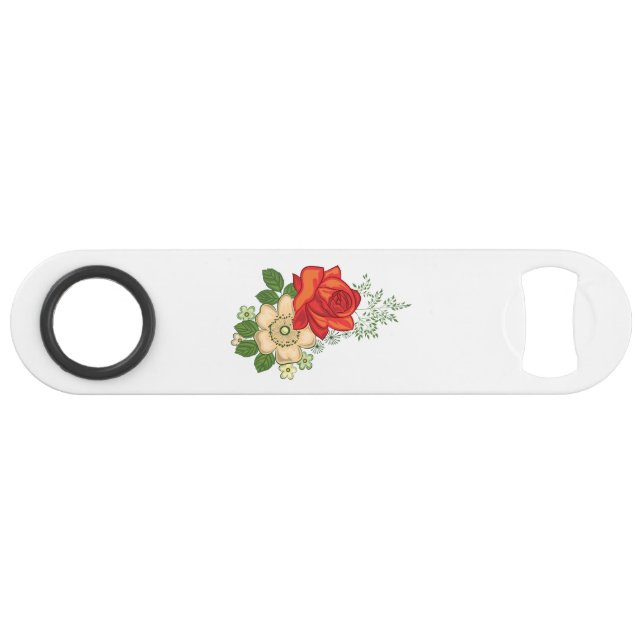 Red Rose and Daisies (Back Horizontal)