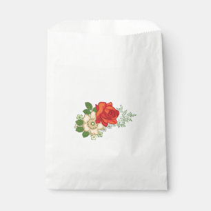 Red Rose and Daisies Favour Bags