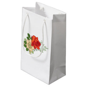 Red Rose and Daisies Small Gift Bag