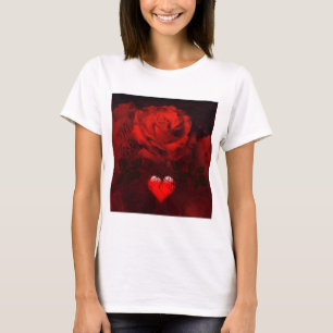 Red rose and heart T-Shirt