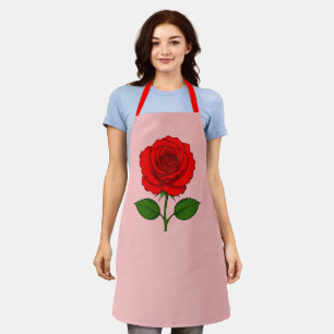 Red Rose Apron