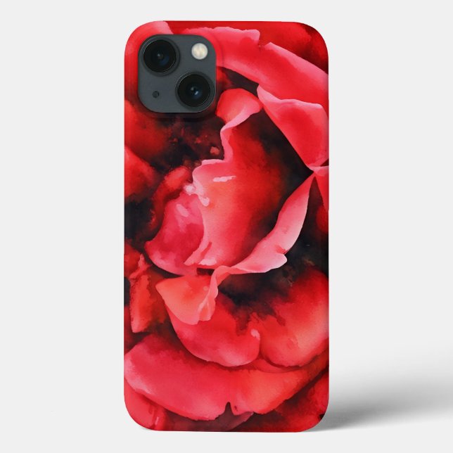 Red Rose Art Flower Art Phone Case (Back)
