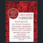 Red Rose Background, Floristry Advertising Flyer<br><div class="desc">Red Rose Background,  Floristry Advertising Flyer by The Business Card Store.</div>