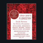 Red Rose Background, Floristry Advertising Flyer<br><div class="desc">Red Rose Background,  Floristry Advertising Flyer by The Business Card Store.</div>