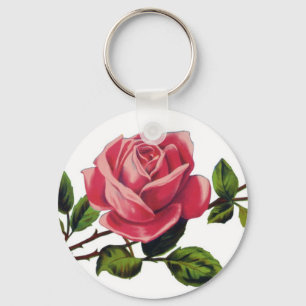 Red Rose Basic Keychain