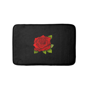 Red Rose Bath Mat