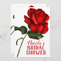 Red Rose Beauty & The Beast Bridal Shower