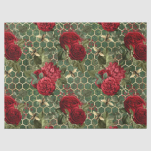 Red Rose Bee Series Design 22 Tissue Paper