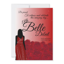 Red Rose Belle 18th Birthday Debut Invitation