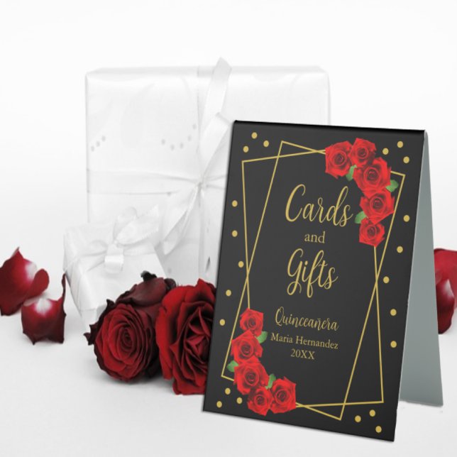 Red Rose Black and Gold Quinceañera (Creator Uploaded)