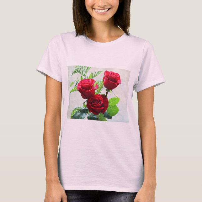 Red Rose Bloom T-Shirt (Front)