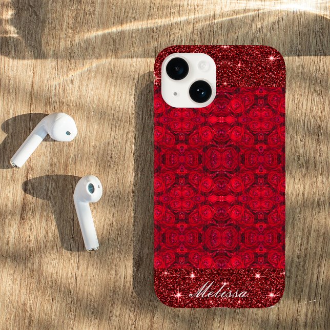 Red rose blossoms with dewdrops - custom  Case-Mate iPhone case (Creator Uploaded)