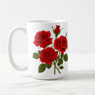 Red Rose Bouquet Coffee Mug