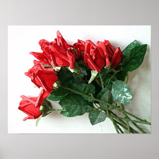 Red Rose Bouquet Poster