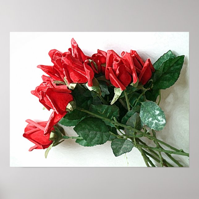 Red Rose Bouquet Poster (Front)