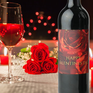 Red Rose Bouquet wine bottle label
