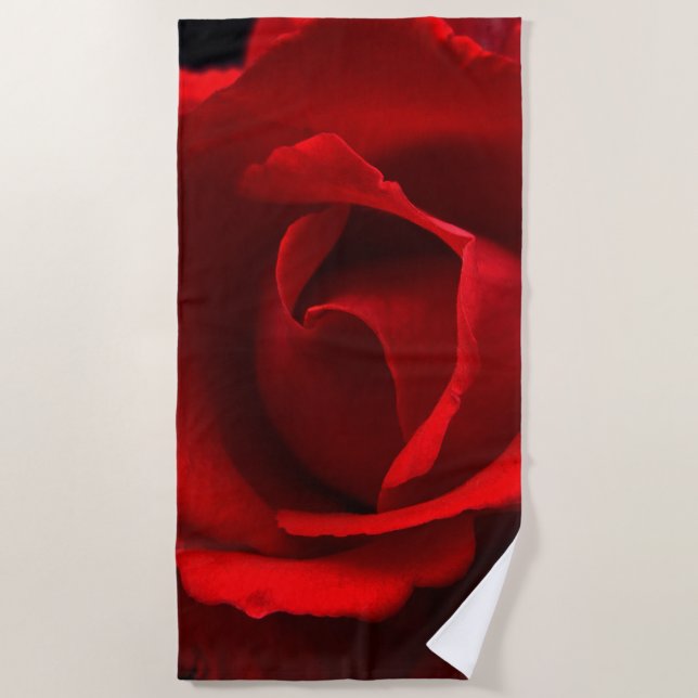 Red Rose btcnm Beach Towel (Front)