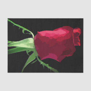 Red Rose Bud Tissue Paper