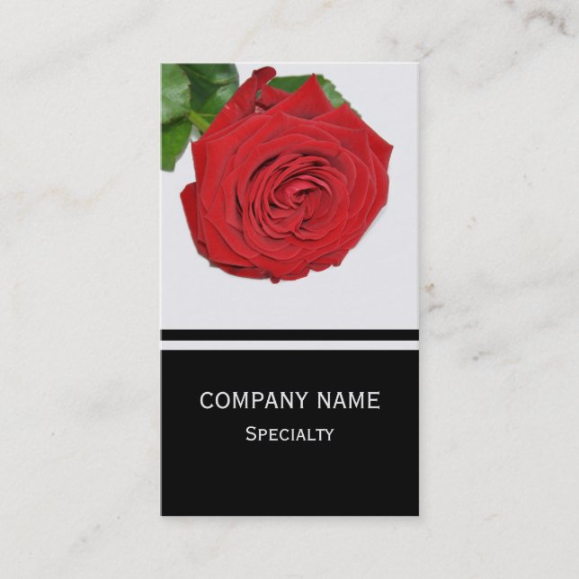 Red Rose Business Card (Front)