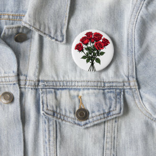  red rose buttons