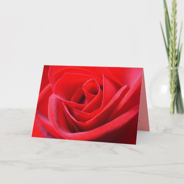 Red Rose Cards Red Flowers Custom Greeting Card (Front)