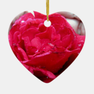 Red Rose Ceramic Tree Decoration