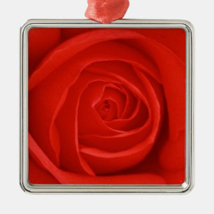 Red Rose Christmas Ornament