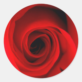 Red Rose Classic Round Sticker