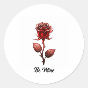 Red Rose Classic Round Sticker