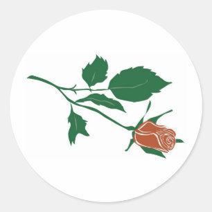 Red Rose Clipart Classic Round Sticker