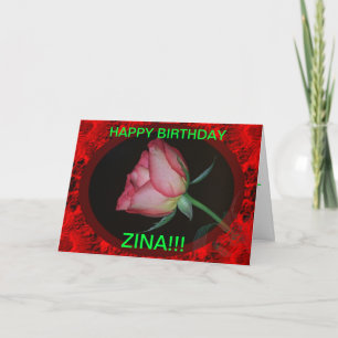 RED ROSE CLOSEUP BIRTHDAY CARD