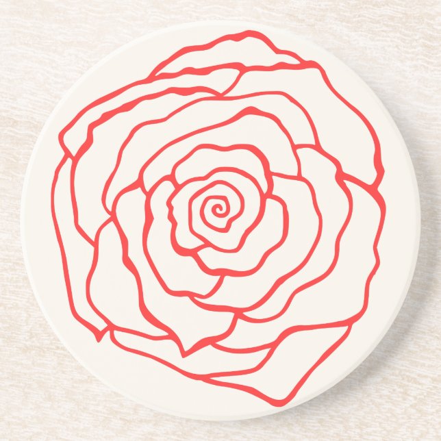 Red Rose Coaster (Front)