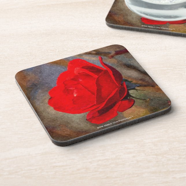 Red Rose Coaster (Left Side)
