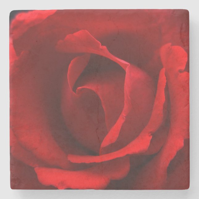 Red Rose coastercna Stone Coaster (Front)