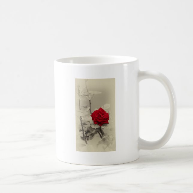 red rose coffee mug (Right)