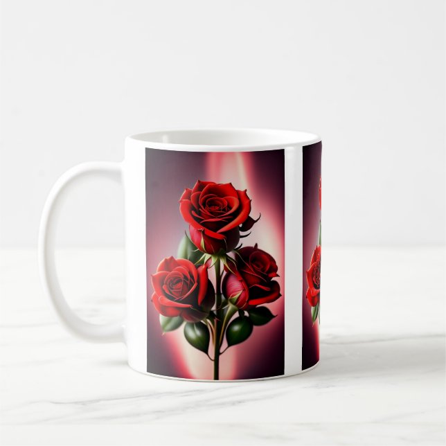 Red Rose Coffee Mug (Left)
