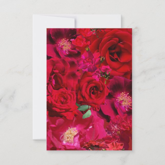 Red Rose Collage Card (Front)