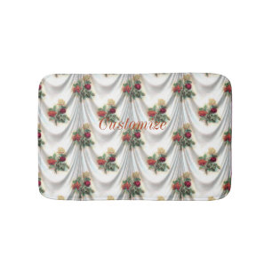 Red rose curtain Thunder_Cove Bath Mat