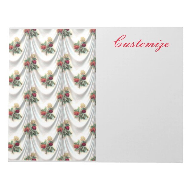 Red rose curtain Thunder_Cove  Notepad (Front)
