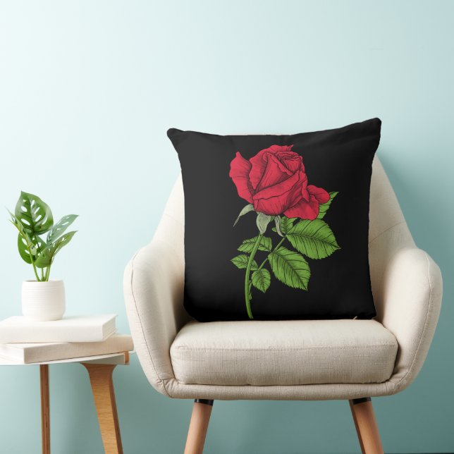 Red rose cushion (Chair)