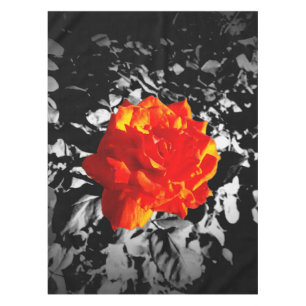 Red rose Custom Cotton Tablecloth, 52"x70" Tablecloth