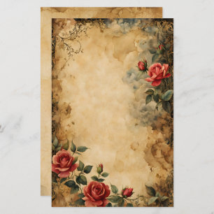 Red Rose Dark Fantasy Stationery