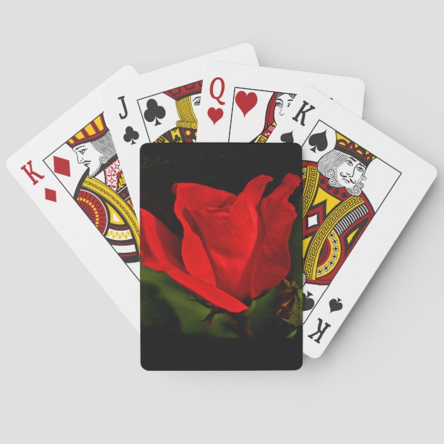 Red Rose - Dark Passion Playing Cards (Back)
