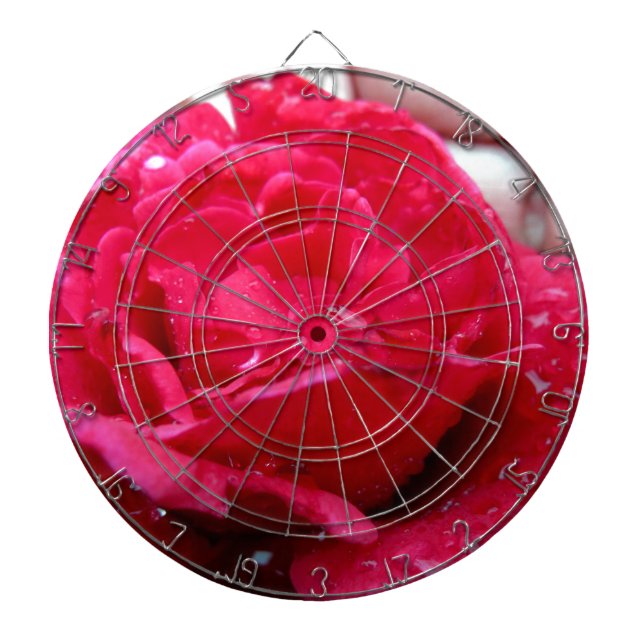 Red Rose Dartboard (Front)