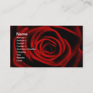 Red Rose depth of love Business Card