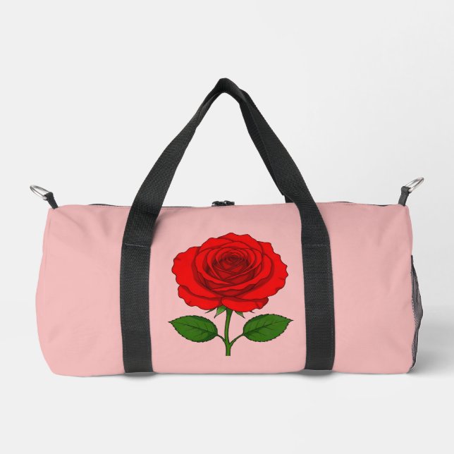 Red Rose Duffel Bag (Front)